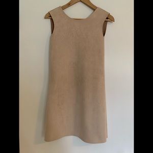 Zara Tan Suede-Like Dress Size S